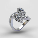 Marquise Cut Classic Ring - Silver