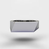 Diamond Shape Signet Ring - Silver