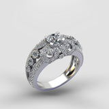 Edwardian Style Fashion Ring - Silver
