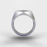 Diamond Shape Vintage Ring - Silver