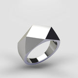 Diamond Shape Vintage Ring - Silver
