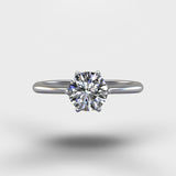 Solitaire Engagement Ring - Silver