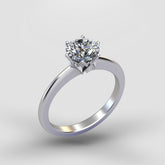 Solitaire Engagement Ring - Silver