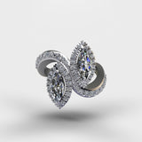 Marquise Cut Classic Ring - Silver