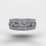 Featured Crossover Princess Cut Ring - Silver