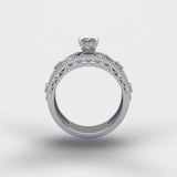 Featured Crossover Princess Cut Ring - Silver