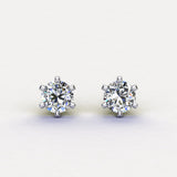 Silver Round Cubic Stud