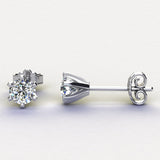 Silver Round Cubic Stud