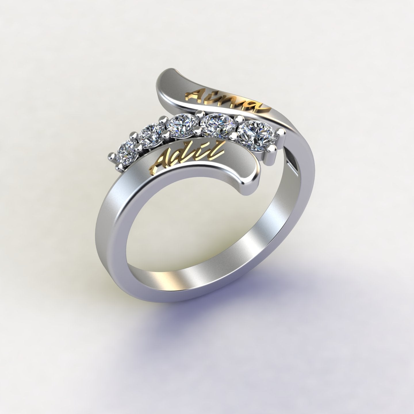 StellarSpiral Eternity Name Ring (Embossed) - Lahoriyaan