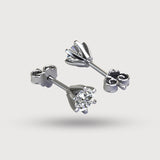 Silver Round Cubic Stud