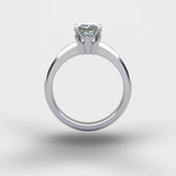 Square Edge Solitaire Ring - Silver