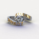 SilkenSpiral Sparkle Name Ring-2 - Lahoriyaan