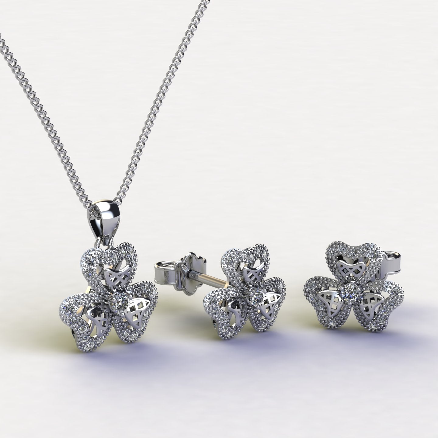 Buttercup Flower Design - Silver (With chain)